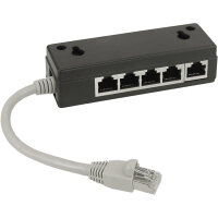 InLine® ISDN Verteiler, 5x RJ45 Buchse, 15cm Kabel,...