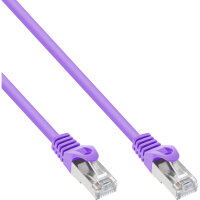 InLine® Patchkabel, SF/UTP, Cat.5e, purple, 0,5m