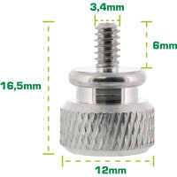 InLine® Rändelschrauben für Gehäuse,...