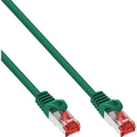 InLine® Patchkabel, S/FTP (PiMf), Cat.6, 250MHz, PVC, Kupfer, grün, 3m