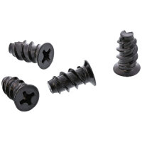 InLine® Lüfterschrauben, 5,0x10,0mm, schwarz, 50...