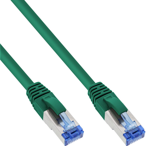 InLine® Patchkabel, S/FTP (PiMf), Cat.6A, 500MHz, halogenfrei, Kupfer, grün, 7,5m