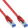 InLine® Patchkabel, S/FTP (PiMf), Cat.6A, 500MHz, halogenfrei, Kupfer, rot, 7,5m