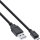 InLine® Micro-USB 2.0 Kabel, USB-A Stecker an Micro-B Stecker, schwarz, 1m