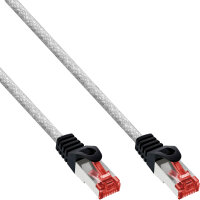 InLine® Patchkabel, S/FTP (PiMf), Cat.6, 250MHz, PVC, Kupfer, transparent, 10m