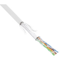 InLine® Patchkabel Cat.5e, weiß, SF/UTP, AWG26, PVC, 100m