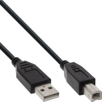 InLine® USB 2.0 Kabel, A an B, schwarz, 3m