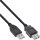 InLine® USB 2.0 Verlängerung, USB-A Stecker / Buchse, schwarz, 1m