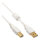 InLine® USB 2.0 Kabel, A an B, weiß / gold, mit Ferritkern, 2m