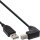 InLine® USB 2.0 Kabel, A an B unten abgewinkelt, schwarz, 5m