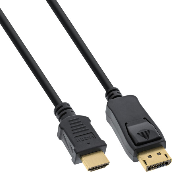 InLine® DisplayPort zu HDMI Konverter Kabel, schwarz, 1m