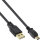 InLine® USB 2.0 Flachkabel, USB A Stecker an Mini-B Stecker (5pol.), schwarz, 1m