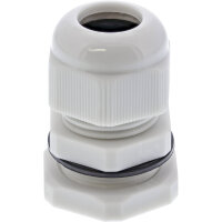 InLine® Kabeldurchführung PG 29 Nylon IP68 18-25mm, grau, 10 Stück