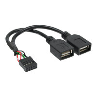 InLine® USB 2.0 Adapterkabel, 2x Buchse A auf...