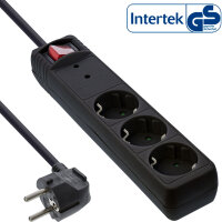 InLine® Steckdosenleiste, 3-fach Schutzkontakt, mit...