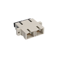 InLine® LWL Kupplung, Duplex SC/SC, multimode, beige, Keramik-Hülse, zum Einbau