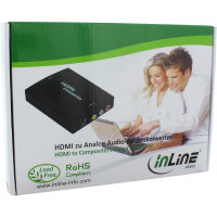 InLine® Konverter HDMI zu Composite/S-Video, mit Audio, Eingang HDMI, Ausgang: Cinch, S-Video und Audio Cinch