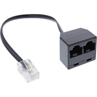 InLine® ISDN Verteiler 1x RJ45 St an 2x RJ45 Bu,...