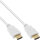 InLine® HDMI Kabel, HDMI-High Speed mit Ethernet, Premium, Stecker / Stecker, weiß / gold, 1m