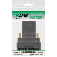 InLine® HDMI-DVI Adapter, HDMI Buchse auf DVI Stecker, flexibler Winkel, vergoldete Kontakte, 4K2K kompatibel