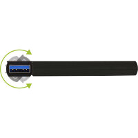 InLine® 180 Twist Hub USB 3.0, 4 Port, drehbar, schwarz