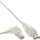 InLine® USB 2.0 Kabel, A an B links abgewinkelt, transparent, 0,3m