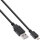 InLine® Micro-USB 2.0 Kabel, Schnellladekabel, USB-A Stecker an Micro-B Stecker, schwarz, 0,3m