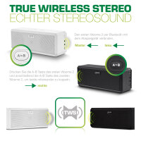 InLine® WOOME 2 - TWS True Wireless Stereo Bluetooth Lautsprecher, Doppelpack schwarz