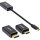 InLine® USB Display Konverter Set 6-in-1, USB-C Stecker zu DisplayPort, HDMI, VGA (DP Alt Mode), 4K/60Hz, schwarz, 0.2m