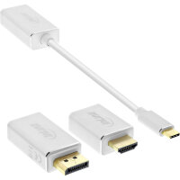 InLine® USB Display Konverter Set 6-in-1, USB-C...