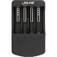 InLine® Ladegerät für Lithium und NiCd+NiMH Akkus, mit Powerbank-Funktion