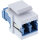 InLine® LWL Keystone Snap-in Kupplung weiß, Duplex LC/LC, singlemode, blau, Keramik-Hülse, Duplex LC/LC, singlemode, blau, Keramik-Hülse