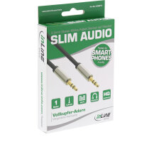 InLine® Basic Slim Audio Kabel Klinke 3,5mm ST/ST,...