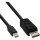 InLine® Mini DisplayPort zu DisplayPort Kabel, schwarz, 5m