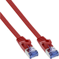 InLine® Patchkabel flach, U/FTP, Cat.6A, rot, 5m