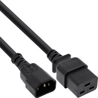 InLine® Netz Adapterkabel, IEC-60320 C14 auf C19,...