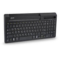 InLine® 4in1 Bluetooth Aluminium Tastatur mit Nummernpad, für bis zu 4 Bluetooth-Geräte, schwarz