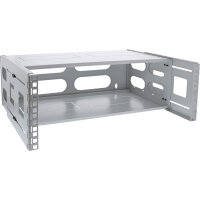 InLine® 19" Rack zur Wandmontage, 4HE, 24-40cm Tiefe, mit Abdeckung, grau