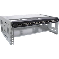 InLine® 19" Rack zur Wandmontage, 4HE, 24-40cm Tiefe, mit Abdeckung, grau