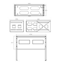 InLine® 19" Rack zur Wandmontage, 4HE, 24-40cm Tiefe, mit Abdeckung, grau