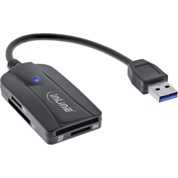 InLine® Card Reader USB 3.2 Gen.1 USB-A, für SD/SDHC/SDXC, microSD, UHS-II kompatibel