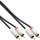 InLine® Slim Audio Kabel 2x Cinch ST/ST, Stereo, 0,5m