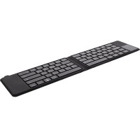 InLine® faltbare Bluetooth Tastatur "BT-Pocket", grau, für bis zu 3 Bluetooth-Geräte