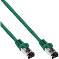 InLine® Patchkabel, S/FTP (PiMf), Cat.8.1, 2000MHz, halogenfrei, Kupfer, grün, 0,5m