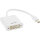 InLine® Mini DisplayPort zu DVI Adapter, Mini DisplayPort Stecker auf DVI-D 24+1 Buchse, Alu, weiß