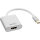 InLine® Mini DisplayPort HDMI Adapterkabel Aluminium mit Audio, 4K/60Hz, weiß, 0,15m