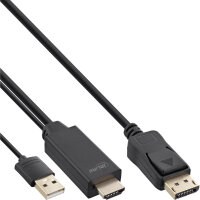 InLine® HDMI zu DisplayPort Konverter Kabel, 4K,...