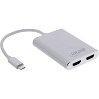 InLine® USB Dual Display Konverter, USB-C zu 2x HDMI...