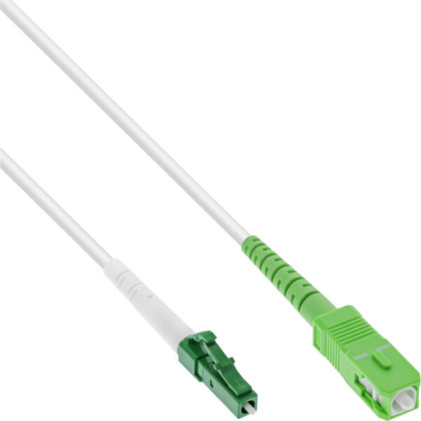 InLine® LWL Simplex Kabel, FTTH, LC/APC 8° zu SC/APC 8°, 9/125µm, OS2, 20m