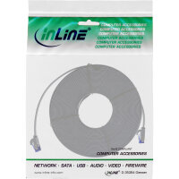 InLine® Patchkabel flach, U/FTP, Cat.6A, TPE halogenfrei, grau, 7,5m